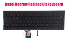 Teclado retroiluminado rojo hebreo Israel para Asus GL502VM GL502VS GL502VT GL502VY