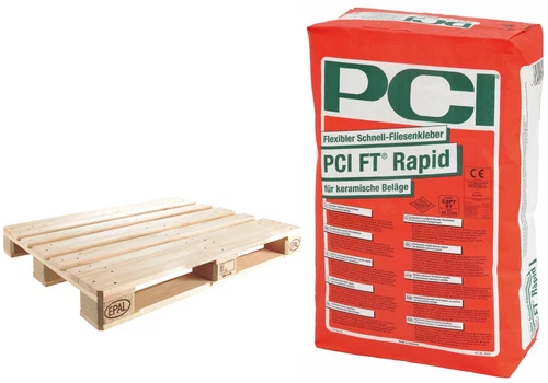 PCI FT Rapid 42 x 25 kg Schnell-Kleber Fliesen-Kleber Verlegung auf Heizestrich