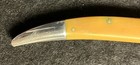 Vintage U.S.A. Stainless Yellow Toothpick Fisheye With Leather Holder — photo 8
