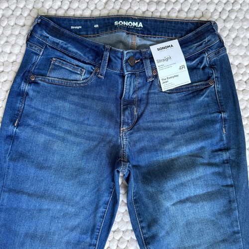 Sonoma Blue Straight Leg Jeans The everyday Jean Size 4/27 - Picture 3 of 12