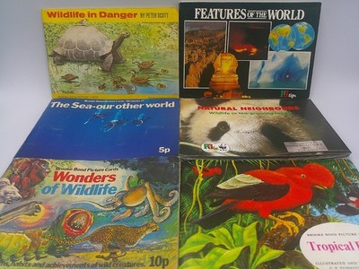 Brooke Bond & PG Tips Tea Card Albums x 6 (Complete) Wildlife, Birds, Sea +