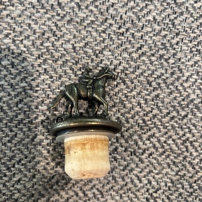 Blanton s Bourbon Bottle Stopper   Letter  B   Horse & Jockey Cork Topper