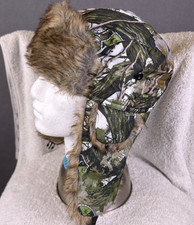 SA Company Forrest Camo Trapper Hat Winter Faux Fur NWOT