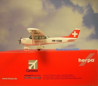 Herpa Wings 1:87  Cessna 172  Swiss Flying Club HB-CQM  019446 Modellairport500