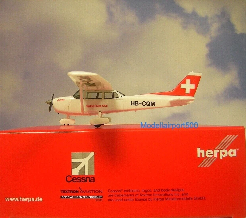 Herpa Wings 1:87  Cessna 172  Swiss Flying Club HB-CQM  019446 Modellairport500 - Bild 1 von 1
