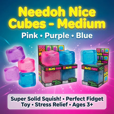 100 REAL NeeDoh Nice Cube Stress Ball Fidget Toy Brand New In Box - USA