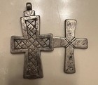 Hand Painted Metal Crucifix Cross Pendant Set Religious Art Multicolor — photo 6