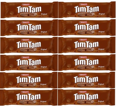 Arnott's Tim Tam Original Cookies - 12 Packs x 7 ounces Each