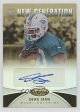 2013 Certified New Generation Mirror Gold Signatures 20/25 Dion Sims Auto 0c2