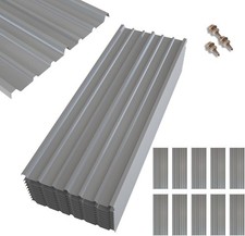 10 Pcs 5.1 Ft Corrugated Roofing Panels Steel