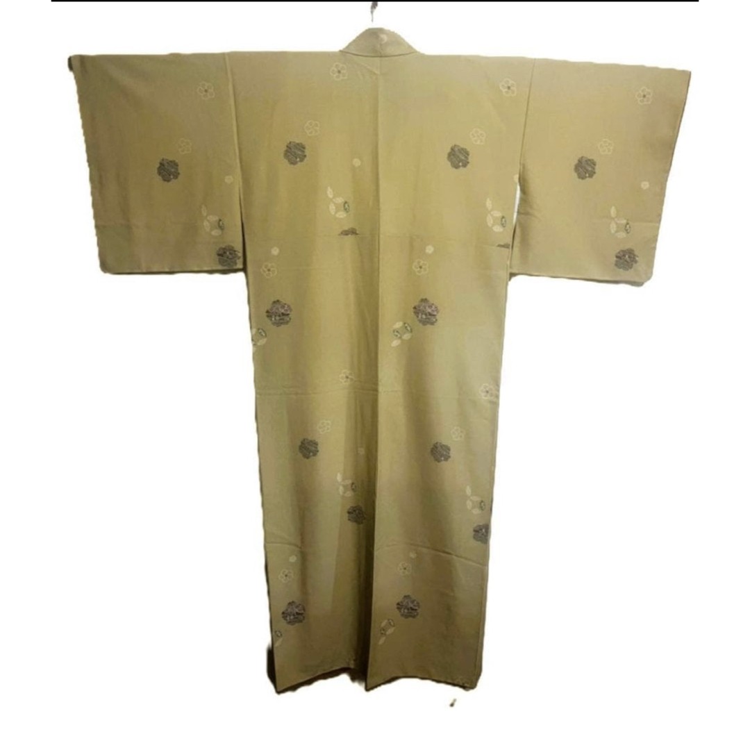 Yellow Polyester Kimono with Small Pattern Washab… - image 5
