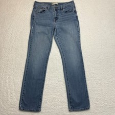 Levi's 505 Straight Leg Jeans Women's Size 8 M Denim Classic Medium Wash Whisker