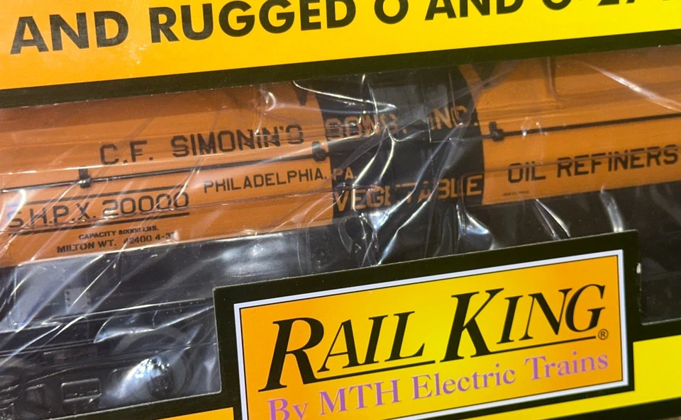 MTH Rail King 30-73513 C.F. Simonin’s & Sons Tank Car #20000 O-GAUGE Railking - Image 2 of 3