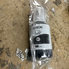EPSON 502 Ink Bottle Exp 2025  127ml  Black - Genuine Sealed 