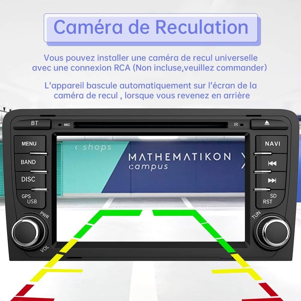 Autoradio Audi A3 Android Auto écran tactile 7 pouces avec navigation GPS et WiFi direct - 3
