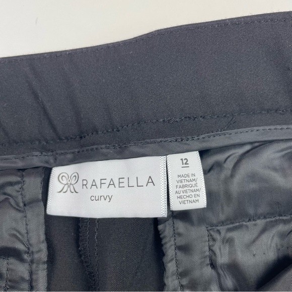Rafaella Solid Black Silver Hardware Circle Capri… - image 2