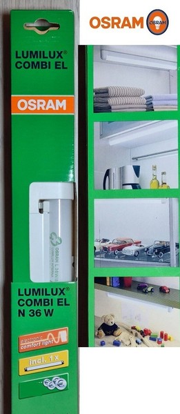Osram Unterbauleuchte Lichtleiste Schrank KüChe Combi 120Cm Stecker Warmweiß-image