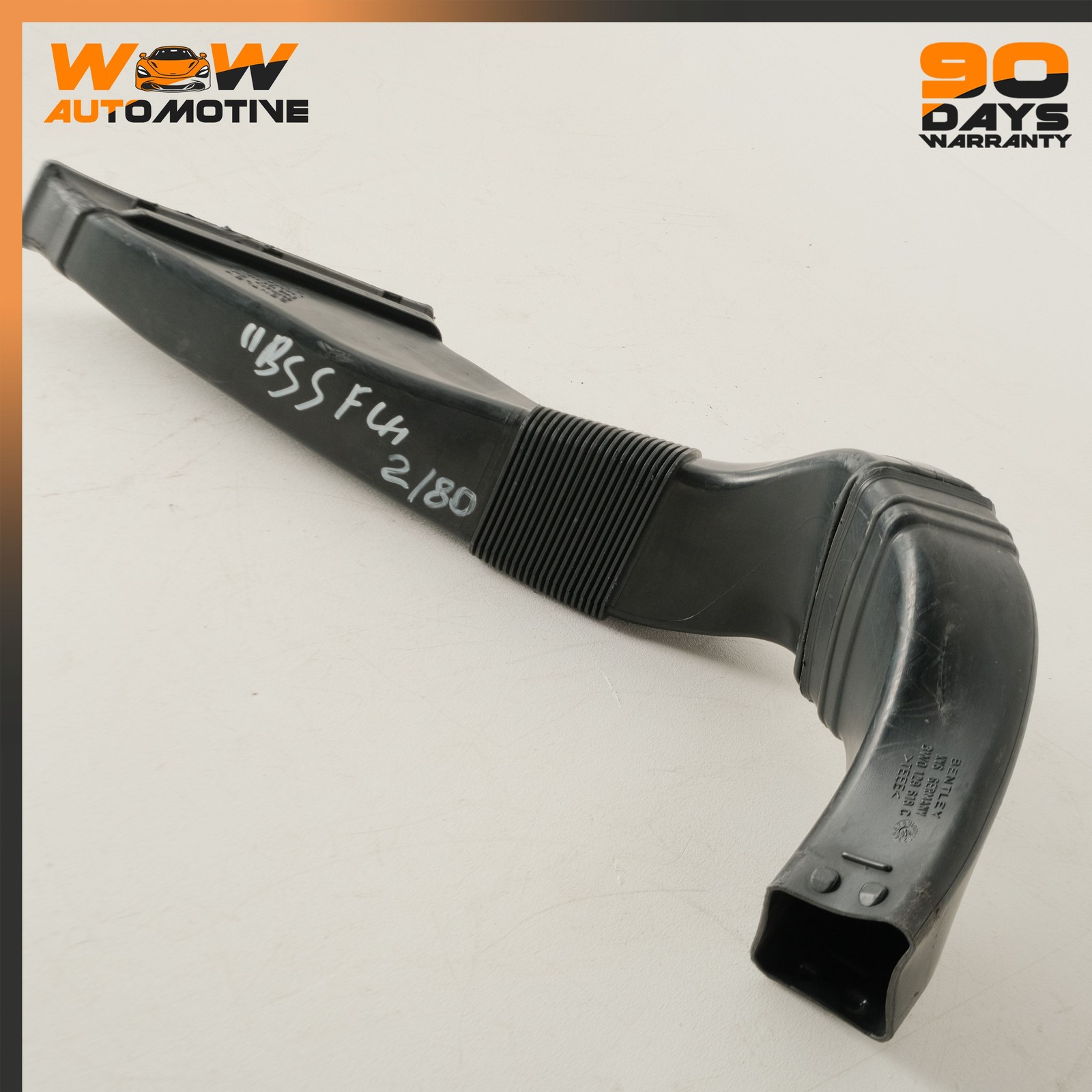 04-19 BENTLEY CONTINENTAL SUPERSPORTS 6.0L FRONT LEFT AIR INTAKE HOSE PIPE OEM