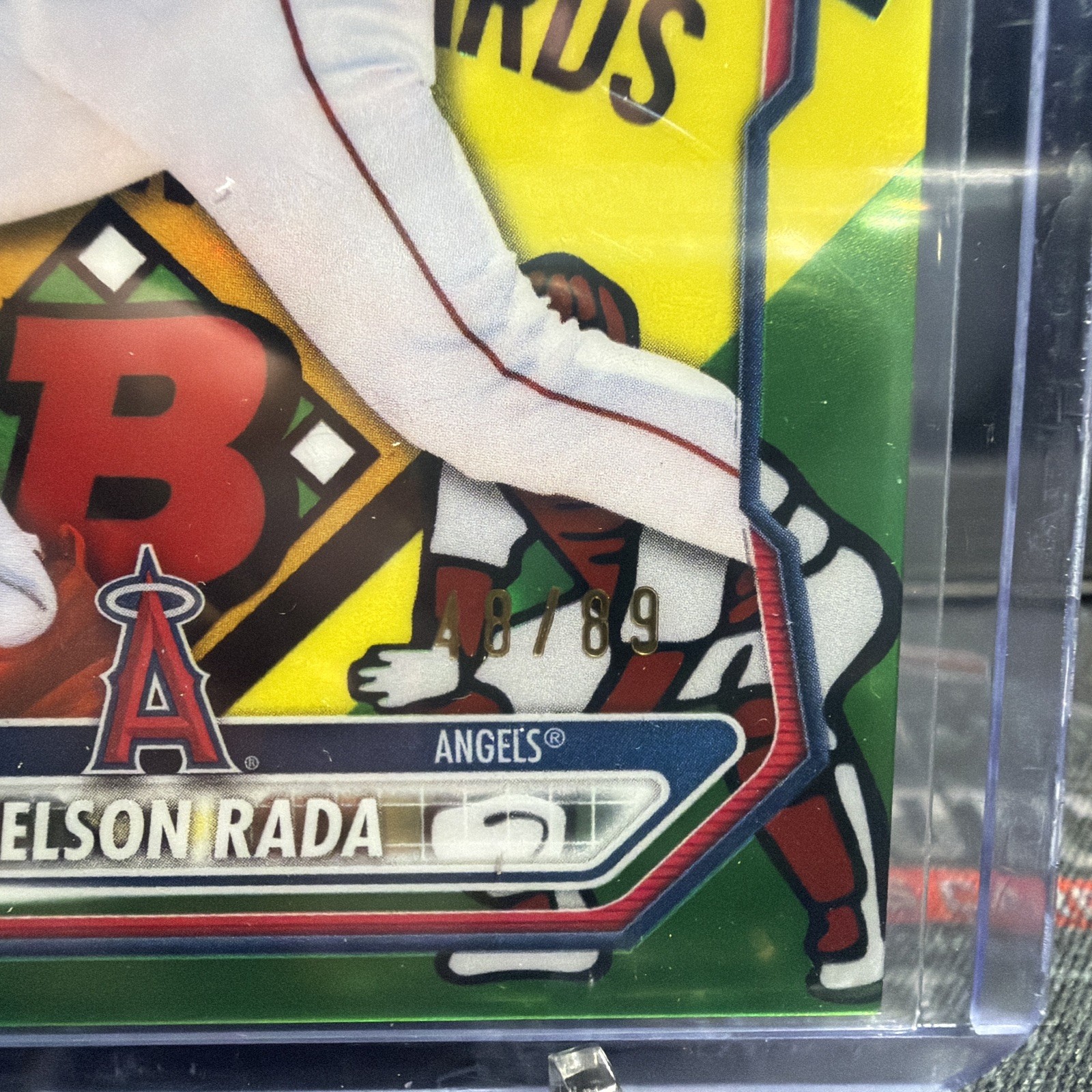 Topps 2026 Bowman Chrome Nelson Rada #BCP-212 Green Refractor /89 RC throw back view 2