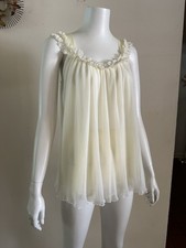 1960s Babydoll Set Evette Runproof Sheer Mushroom Gusset Panty 2 Tone Ruffle VTG