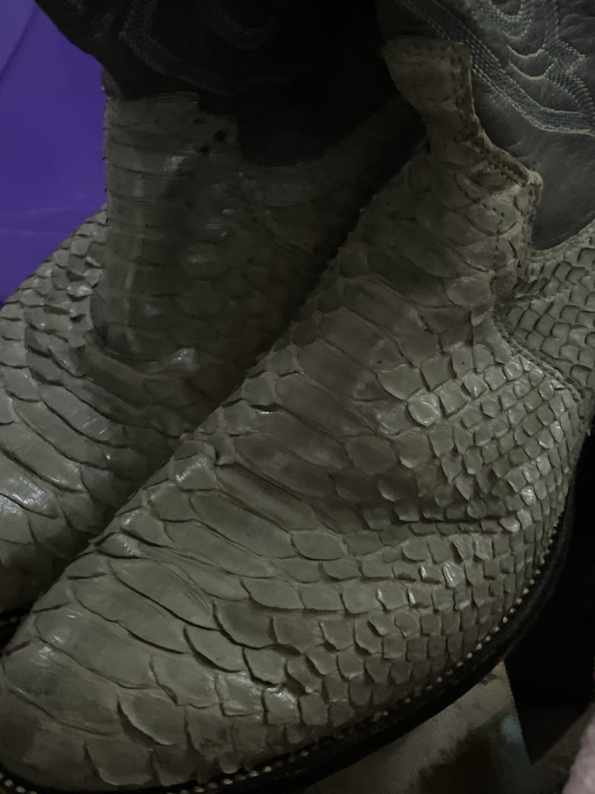 Vintage Dan Post Exotic Python Snakeskin Cowboy W… - image 12