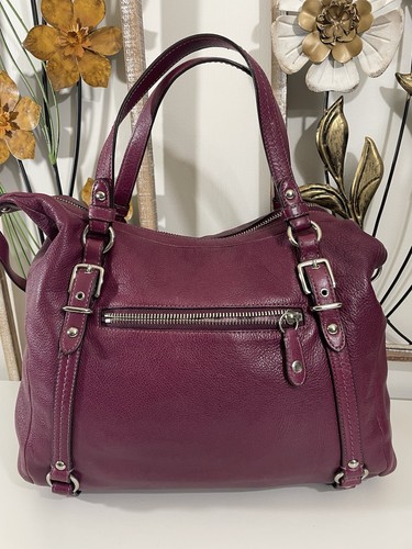 Coach Alexandra Women's Purple Pebbled Leather Shoulder Bag Purse - Picture 5 of 9