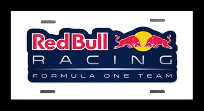 Aluminum white Plate TAG 6''x 12''  Made in USA FOR Red bull F1