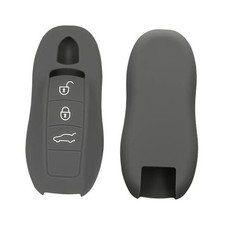 Key Cover Compatible with Porsche 3 Button Car Key only Keyless - dark grey