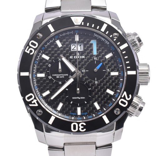 EDOX Class 1 chrono offshore 10021 Big date black Dial Quartz Men's D#149776