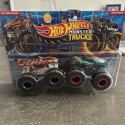 Hot Wheels Monster Trucks 2025 HW Tiger Shark vs Mega-Wrex by Mattel