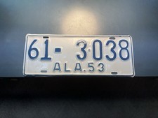 alabama license plate 1953