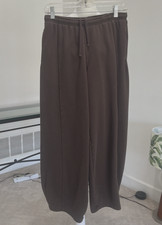 Vuori Women Sedona Barrel Sweatpant Baggy Oversized Brown Crop Pockets SZ S/M
