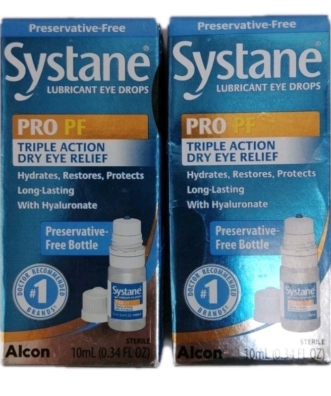 2 Systane Pro PF Dry Eye Preservative Free Lubricant Eye Drop 10 mL Exp 9/27 NEW
