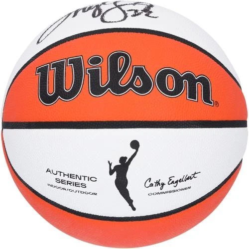 Sheryl Swoopes Houston Comets Autografiado Wilson Auténtico Serie E/S Baloncesto Foto 2 de 3