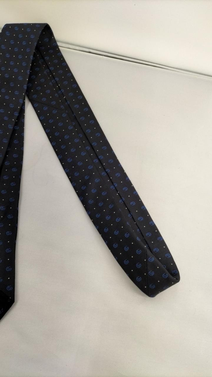 USED Tie GUCCI interlocking G pattern dot pattern… - image 3