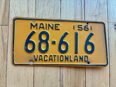 1956 Maine License Plate