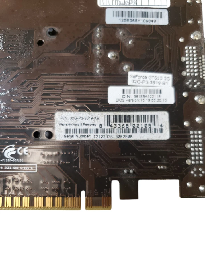 EVGA GeForce GT 610 2GB Single Fan GDDR3 02G-P3-3619-KB Video Graphics Card - Image 4 of 4