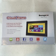 Sungale Cloud Frame CPF708 7  WiFi Digital Photo Frame 5GB Cloud Storage Op Box