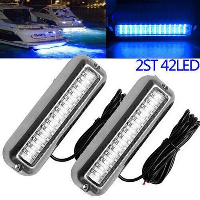 2ST Wasserdicht 42 LED Bootsbeleuchtung Unterwasser Beleuchtung Hecklampe L Y3X7