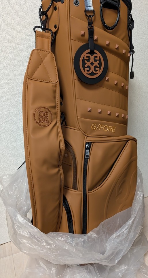 G/FORE Caddy Bag Stand Type Brown PU leather With Hood cover 5-way | eBay