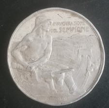 SEPIONE 1906 ALUMINIUM TUNNEL INAUGURATION MEDALS
