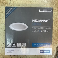 Image of Megaman 35.5W 4000K Siena Integrated LED Down light Cool White - Matt white