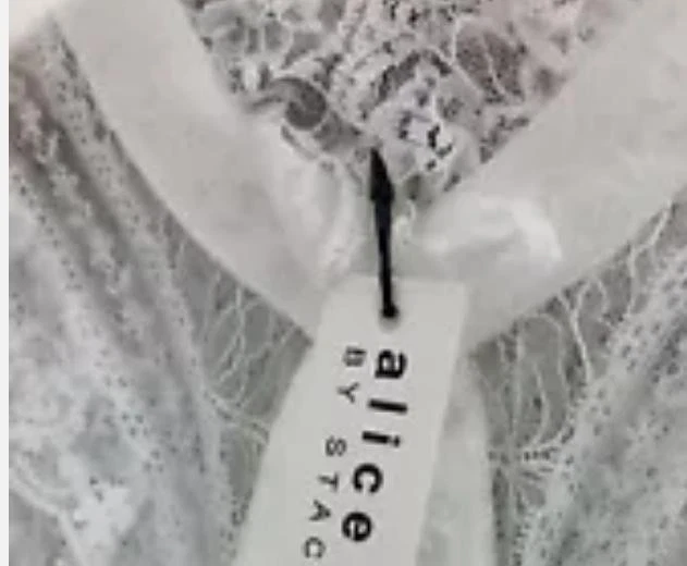 Женщин Алиса + Оливия кружева с воротником контрастный длинным рукавом блузка или топ - Изображение 4 из 4