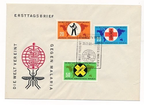 D150189 World Against Malaria FDC East Germany