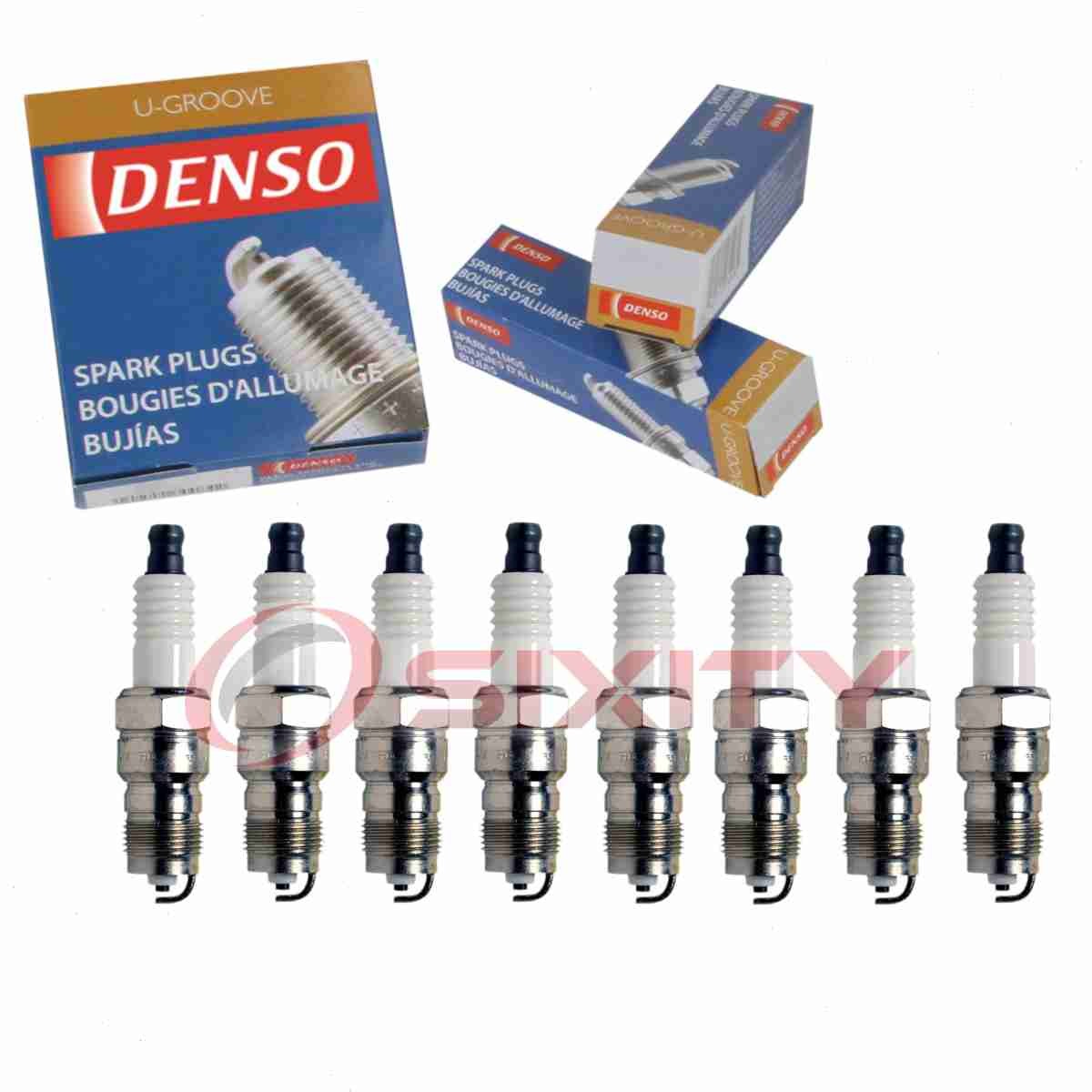 8 pc Denso Standard U-Groove Spark Plugs for 1986-1990 Lincoln Town Car 5.0L hy