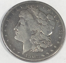 1904 S MORGAN "F/VF GRADE" - SCARCE, METTALIC LOOK, ATTRACTIVE CIRCULATED😍😍✅