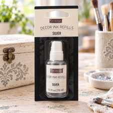 ReDesign with Prima Decor Ink Refill Silver 15ml 0.5 oz. Mixed Media 655921