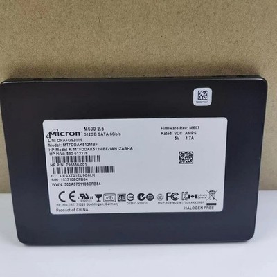 Micron 512GB SSD SATA III M600 Server Data MTFDDAK512MBF 2.5'' Solid State Drive
