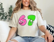 Six Seven 6 7 Meme T-Shirt Funny Cartoon Graphic Retro Y2K Halloween