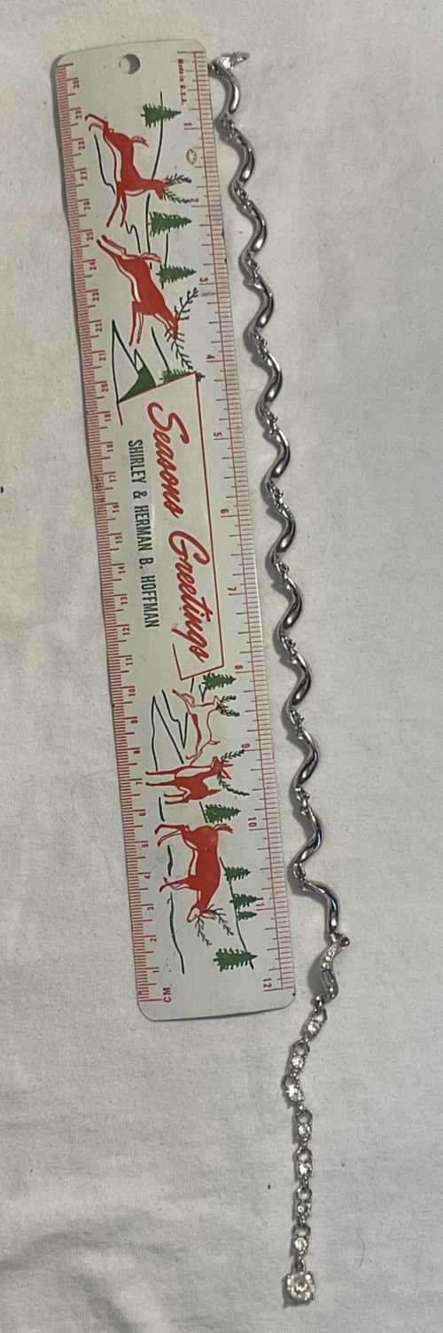 Stunning Vintage Signed BOGOFF Clear Rhinestone C… - image 6